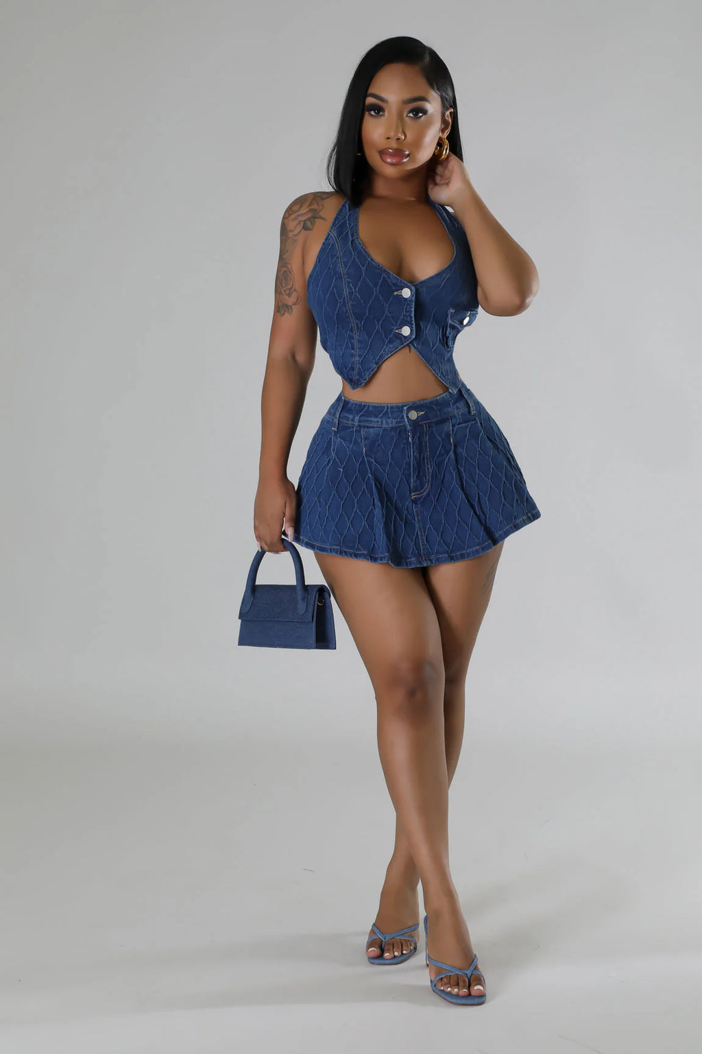 “Denim after Dusk”  Two Piece Set